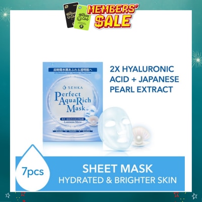 SENKA - Perfect Aqua Rich Mask Luminous Moist (For Dry & Dull Skin) 7s