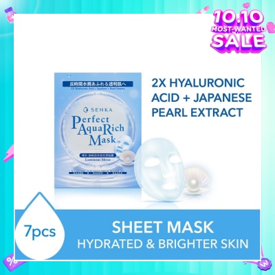SENKA Perfect Aqua Rich Mask Luminous Moist (For Dry & Dull Skin) 7s
