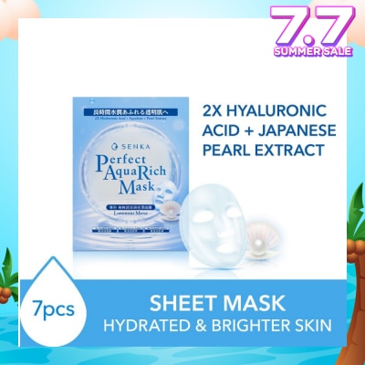 SENKA Perfect Aqua Rich Mask Luminous Moist (For Dry & Dull Skin) 7s