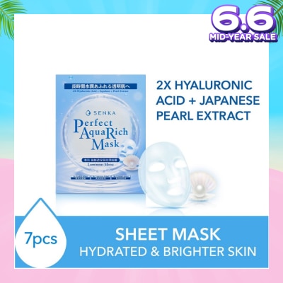 SENKA Perfect Aqua Rich Mask Luminous Moist (For Dry & Dull Skin) 7s