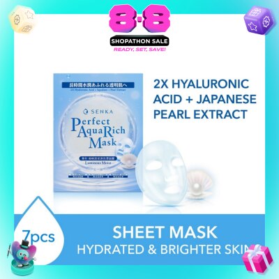 SENKA - Perfect Aqua Rich Mask Luminous Moist (For Dry & Dull Skin) 7s