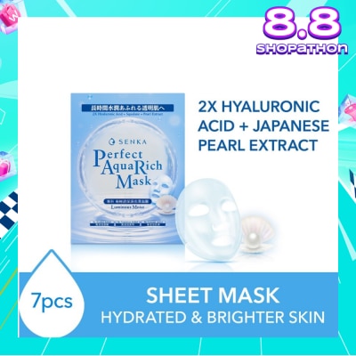 SENKA Perfect Aqua Rich Mask Luminous Moist (For Dry & Dull Skin) 7s