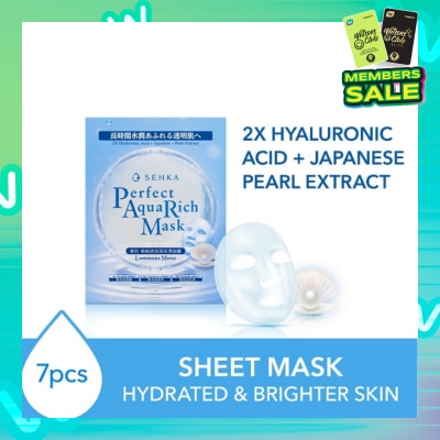 SENKA Perfect Aqua Rich Mask Luminous Moist (For Dry & Dull Skin) 7s