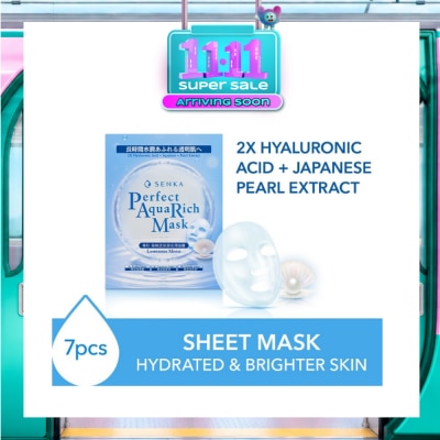 SENKA Perfect Aqua Rich Mask Luminous Moist (For Dry & Dull Skin) 7s image