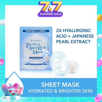 SENKA - Perfect Aqua Rich Mask Luminous Moist (For Dry & Dull Skin) 7s