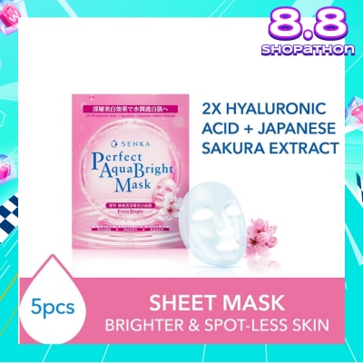SENKA Perfect Aqua Bright Mask Extra Bright (For Dull Skin With Uneven Skin Tone) 7s