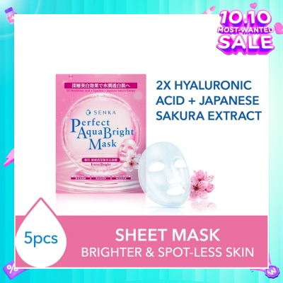 SENKA Perfect Aqua Bright Mask Extra Bright (For Dull Skin With Uneven Skin Tone) 7s