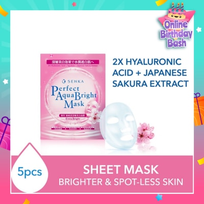 SENKA Perfect Aqua Bright Mask Extra Bright (For Dull Skin With Uneven Skin Tone) 7s