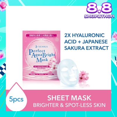 SENKA Perfect Aqua Bright Mask Extra Bright (For Dull Skin With Uneven Skin Tone) 7s
