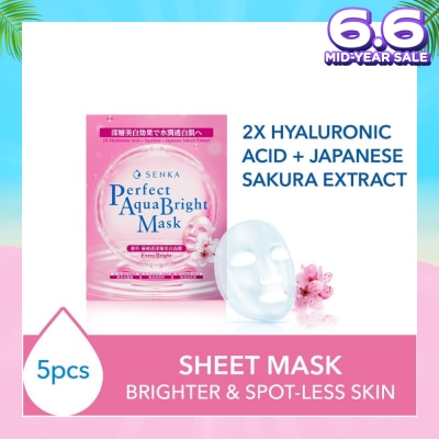 SENKA Perfect Aqua Bright Mask Extra Bright (For Dull Skin With Uneven Skin Tone) 7s