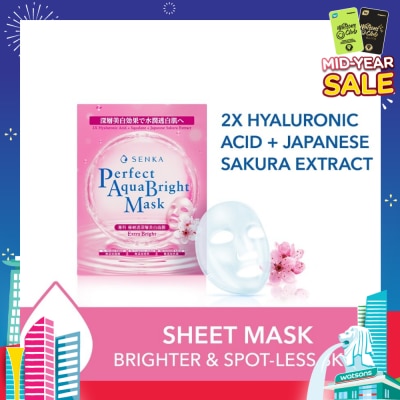 SENKA Perfect Aqua Bright Mask Extra Bright (For Dull Skin With Uneven Skin Tone) 7s