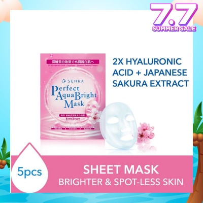 SENKA Perfect Aqua Bright Mask Extra Bright (For Dull Skin With Uneven Skin Tone) 7s