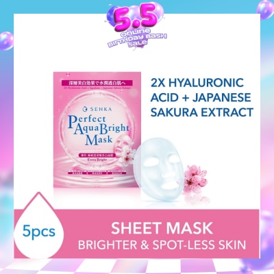 SENKA - Perfect Aqua Bright Mask Extra Bright (For Dull Skin With Uneven Skin Tone) 5s