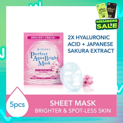 SENKA Perfect Aqua Bright Mask Extra Bright (For Dull Skin With Uneven Skin Tone) 7s