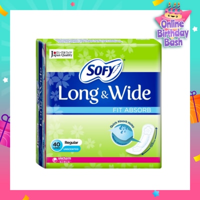 SOFY Pantiliner Long & Wide Fit Absorb (Unscented) 40s