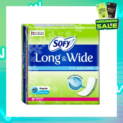 SOFY Pantiliner Long & Wide Fit Absorb (Unscented) 40s