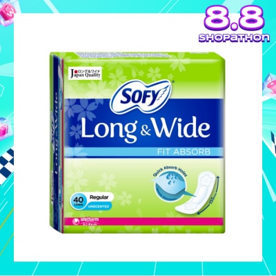 SOFY Pantiliner Long & Wide Fit Absorb (Unscented) 40s
