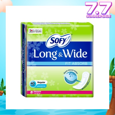 SOFY Pantiliner Long & Wide Fit Absorb (Unscented) 40s