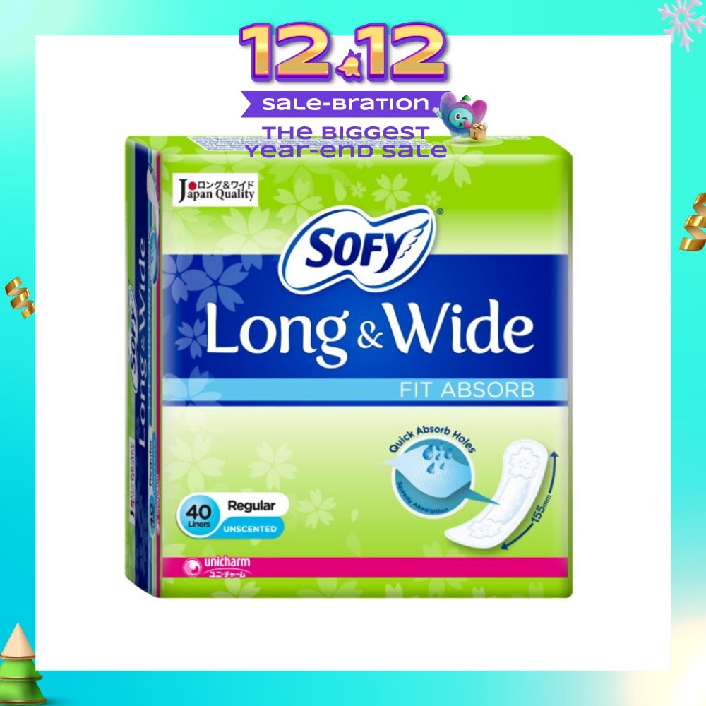 Pantiliner Long & Wide Fit Absorb (Unscented) 40s