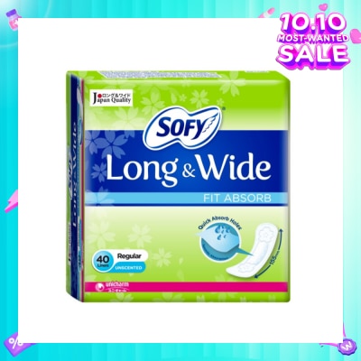 SOFY Pantiliner Long & Wide Fit Absorb (Unscented) 40s