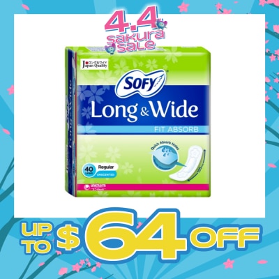 SOFY - Pantiliner Long & Wide Fit Absorb (Unscented) 40s