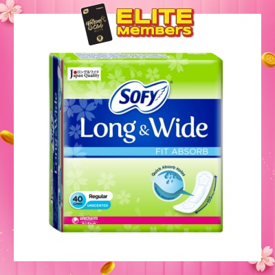 SOFY Pantiliner Long & Wide Fit Absorb (Unscented) 40s