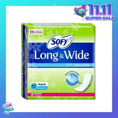 SOFY Pantiliner Long & Wide Fit Absorb (Unscented) 40s