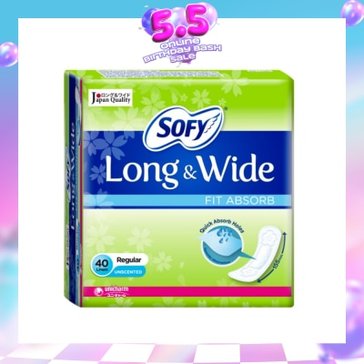 SOFY - Pantiliner Long & Wide Fit Absorb (Unscented) 40s