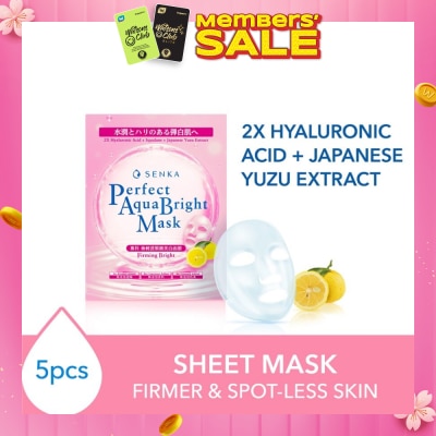 SENKA Perfect Aqua Bright Mask Firming Bright (For Dull & Ageing Skin) 5s