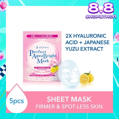 SENKA Perfect Aqua Bright Mask Firming Bright (For Dull & Ageing Skin) 5s
