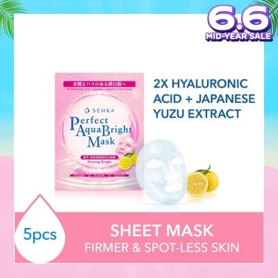 SENKA Perfect Aqua Bright Mask Firming Bright (For Dull & Ageing Skin) 5s
