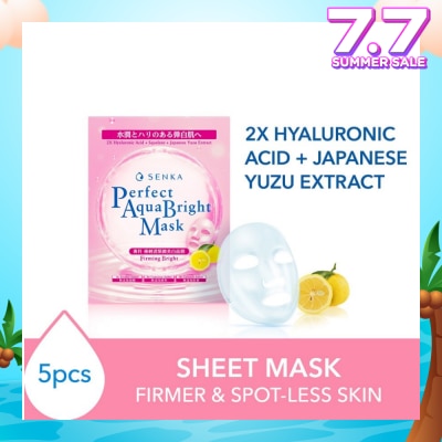 SENKA Perfect Aqua Bright Mask Firming Bright (For Dull & Ageing Skin) 5s