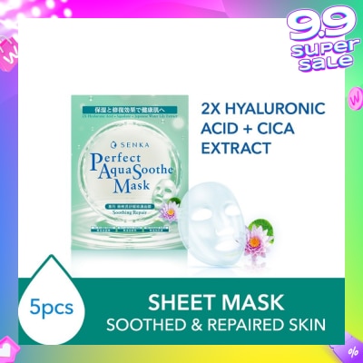 SENKA Perfect Aqua Soothe Mask Soothing Repair (To Soothe, Calm Stressed & Irritated Skin) 5s