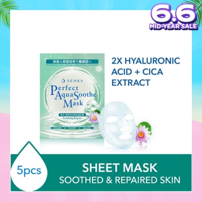 SENKA Perfect Aqua Soothe Mask Soothing Repair (To Soothe, Calm Stressed & Irritated Skin) 5s