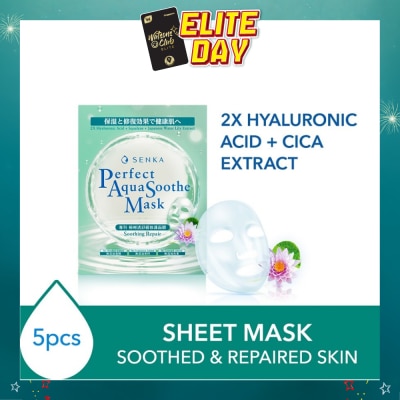 SENKA - Perfect Aqua Soothe Mask Soothing Repair (To Soothe, Calm Stressed & Irritated Skin) 5s