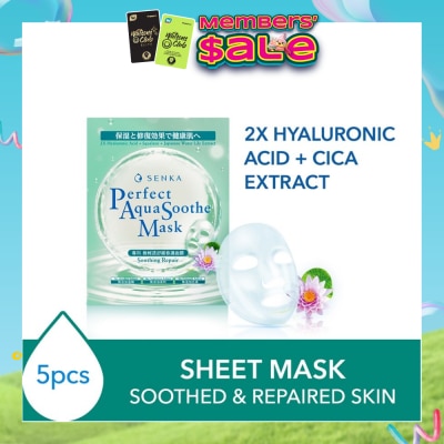 SENKA - Perfect Aqua Soothe Mask Soothing Repair (To Soothe, Calm Stressed & Irritated Skin) 5s