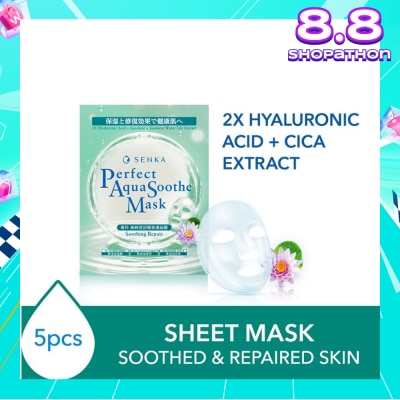 SENKA Perfect Aqua Soothe Mask Soothing Repair (To Soothe, Calm Stressed & Irritated Skin) 5s