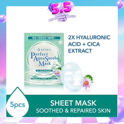 SENKA - Perfect Aqua Soothe Mask Soothing Repair (To Soothe, Calm Stressed & Irritated Skin) 5s