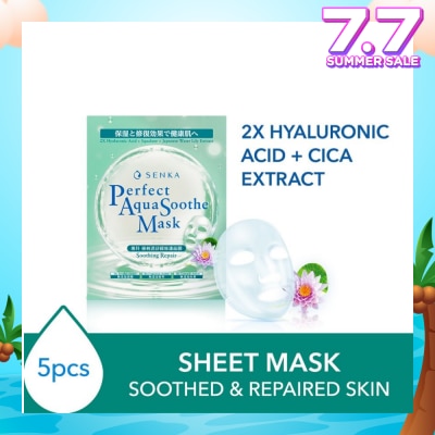 SENKA Perfect Aqua Soothe Mask Soothing Repair (To Soothe, Calm Stressed & Irritated Skin) 5s