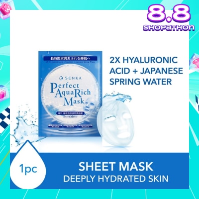 SENKA Perfect Aqua Rich Mask Extra Moist (For Dry & Dehydrated Skin) 1s