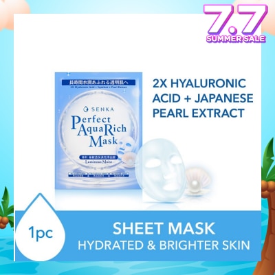 SENKA Perfect Aqua Rich Mask Luminous Moist (For Dry & Dull Skin) 1s