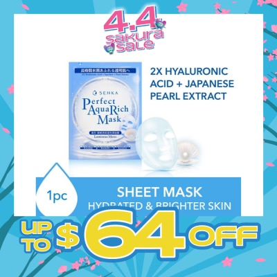 SENKA - Perfect Aqua Rich Mask Luminous Moist (For Dry & Dull Skin) 1s