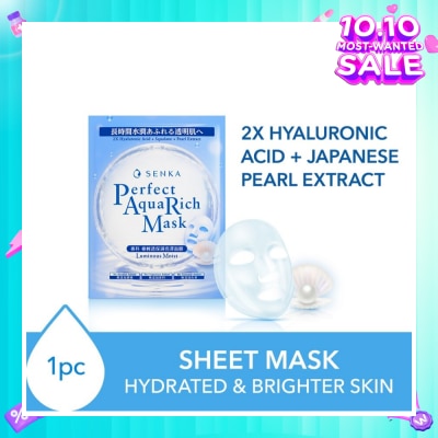 SENKA Perfect Aqua Rich Mask Luminous Moist (For Dry & Dull Skin) 1s