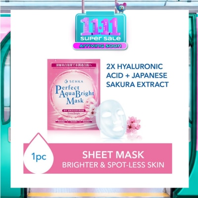 SENKA Perfect Aqua Bright Mask Extra Bright (For Dull Skin With Uneven Skin Tone) 1s image