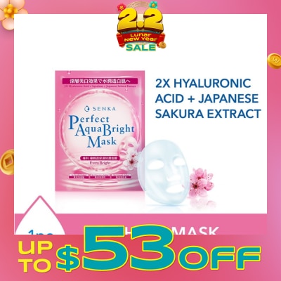 SENKA Perfect Aqua Bright Mask Extra Bright (For Dull Skin With Uneven Skin Tone) 1s