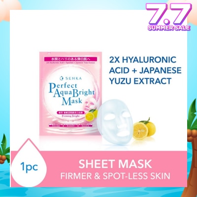 SENKA Perfect Aqua Bright Mask Firming Bright (For Dull & Ageing Skin) 1s