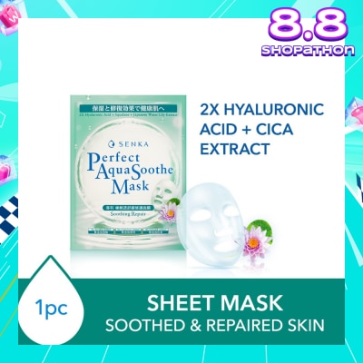 SENKA Perfect Aqua Soothe Mask Soothing Repair (To Soothe, Calm Stressed & Irritated Skin) 1s