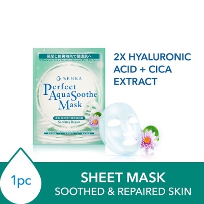 SENKA Perfect Aqua Soothe Mask Soothing Repair (To Soothe, Calm Stressed & Irritated Skin) 1s