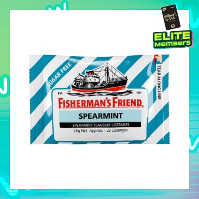 FISHERMAN Lozenges Sugar Free Spearmint (Relieves Minor Sore Throat And Cough) 25g