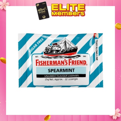 FISHERMAN [CNY] Lozenges Sugar Free Spearmint (Relieves Minor Sore Throat And Cough) 25g